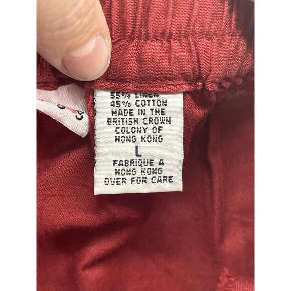 Compagnie Internationale Express Pants Women's Large Wide Leg 90s Y2K Red NWT - Picture 7 of 12